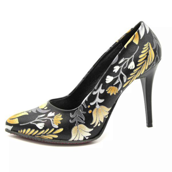 Price and Buy Leather High Heels Shoes for Women Model Winter Flower_68ffae2240440.jpeg Price and Buy Leather High Heels Shoes for Women Model Winter Flower