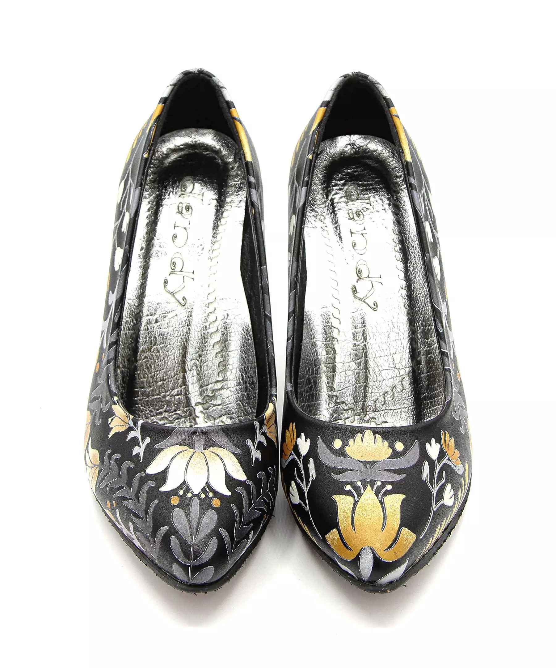 Price and Buy Leather High Heels Shoes for Women Model Winter Flower - Image 3