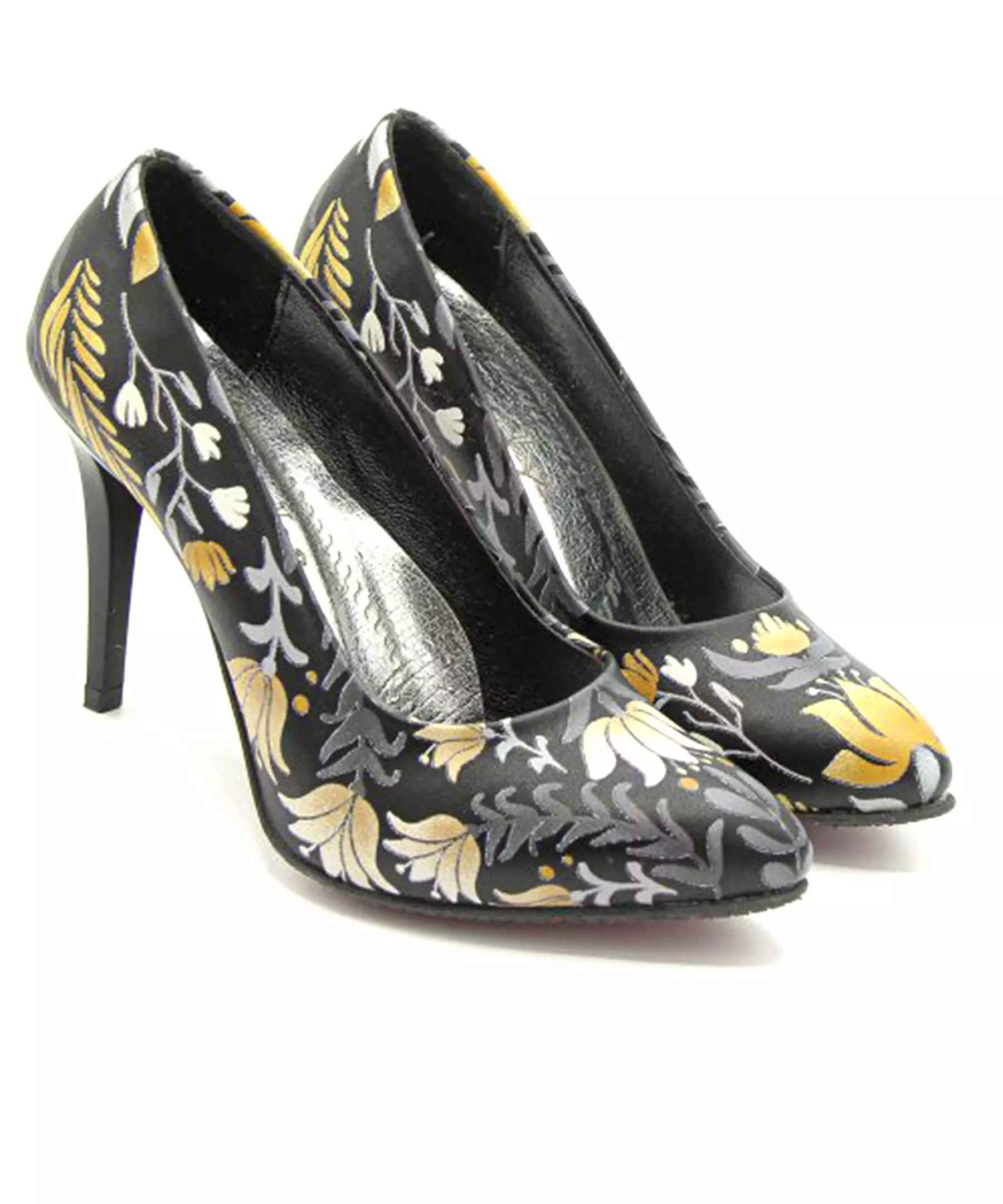 Price and Buy Leather High Heels Shoes for Women Model Winter Flower - Image 4