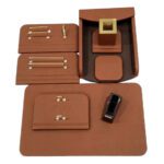 Price and Buy Leather Office Desk Organizer Accessories for Workspace ( 8 piece) - Image 3