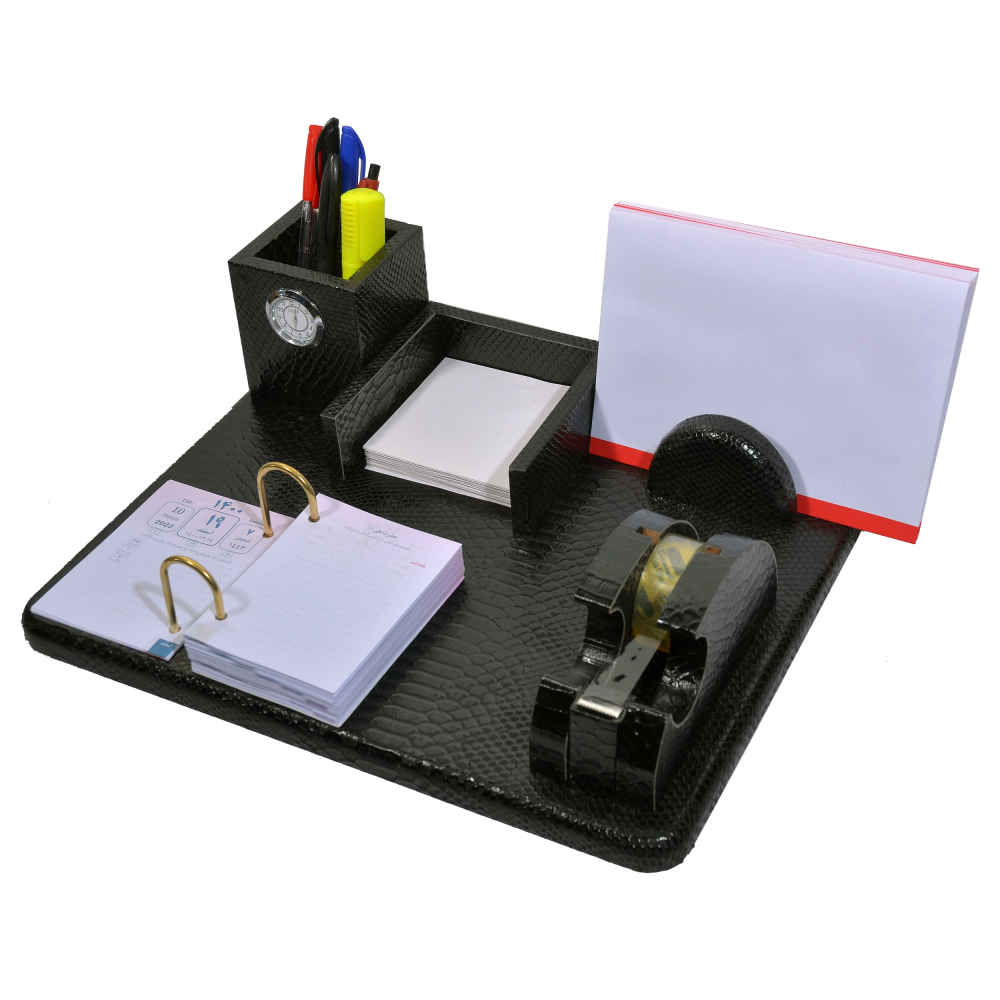 Price and Buy Leather Office Desk Organizer Set – Black - Image 3