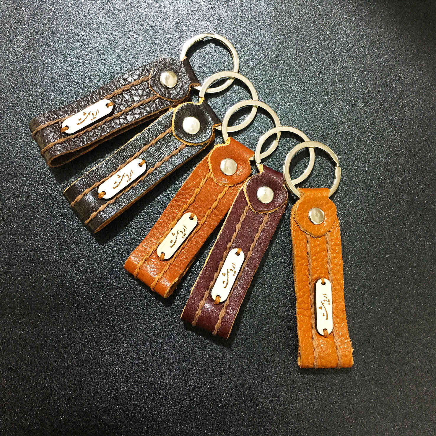 Price and Buy Leather Persian Keychain – Ordibehesht Month Symbol - Image 3
