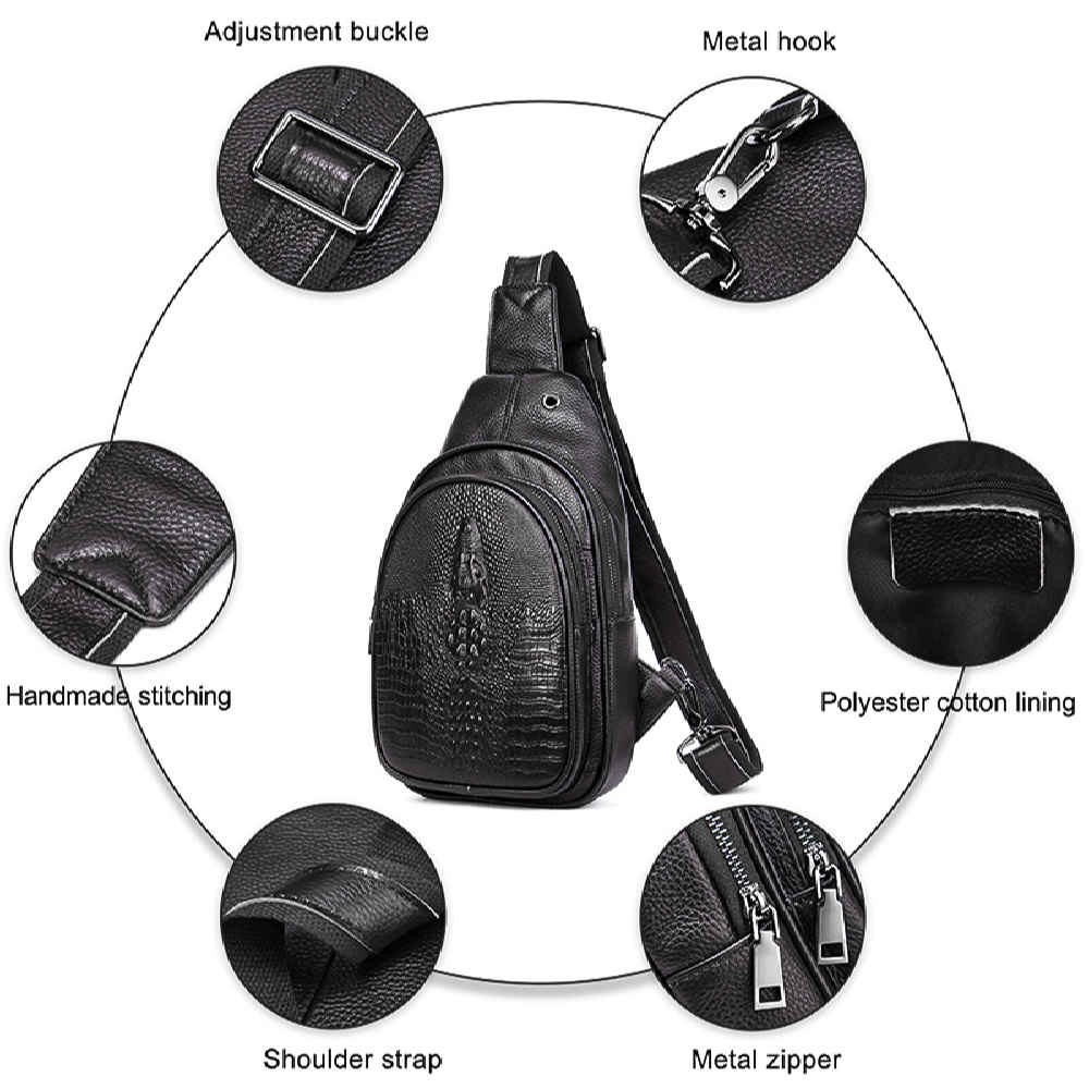 Price and Buy Leather Sling Shoulder Bag with Polyester Cotton Lining - Image 4