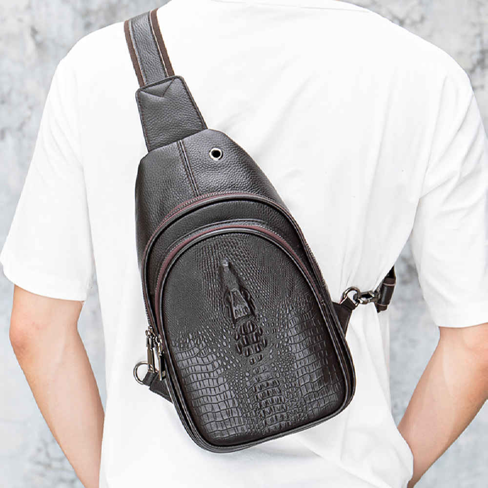 Price and Buy Leather Sling Shoulder Bag with Polyester Cotton Lining - Image 6