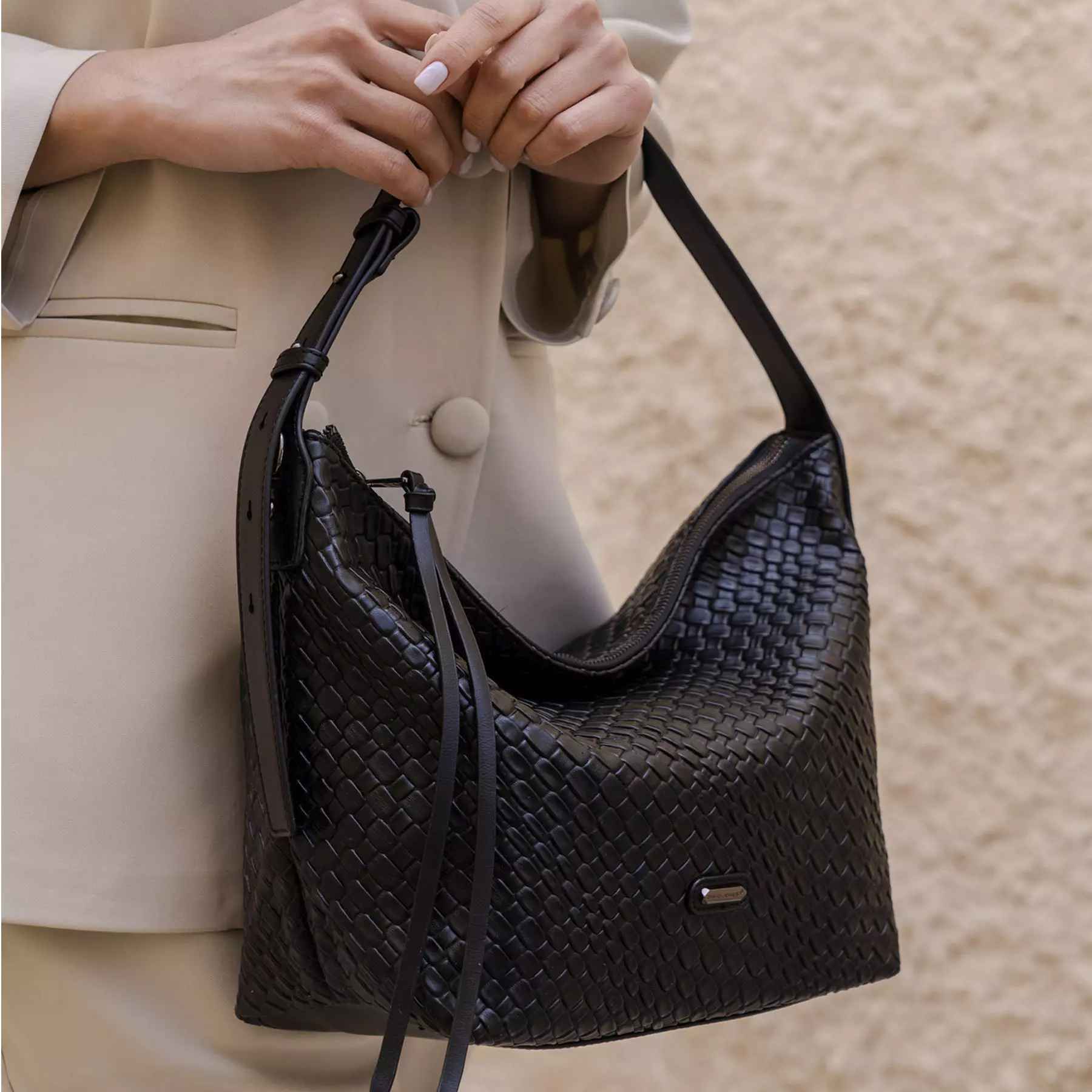 Price and Buy Leather Slouchy Bag – Hobo Style, Model Snake - Image 3