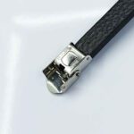 Price and Buy Leather Steel Bracelet in Tree Design Black - Image 4