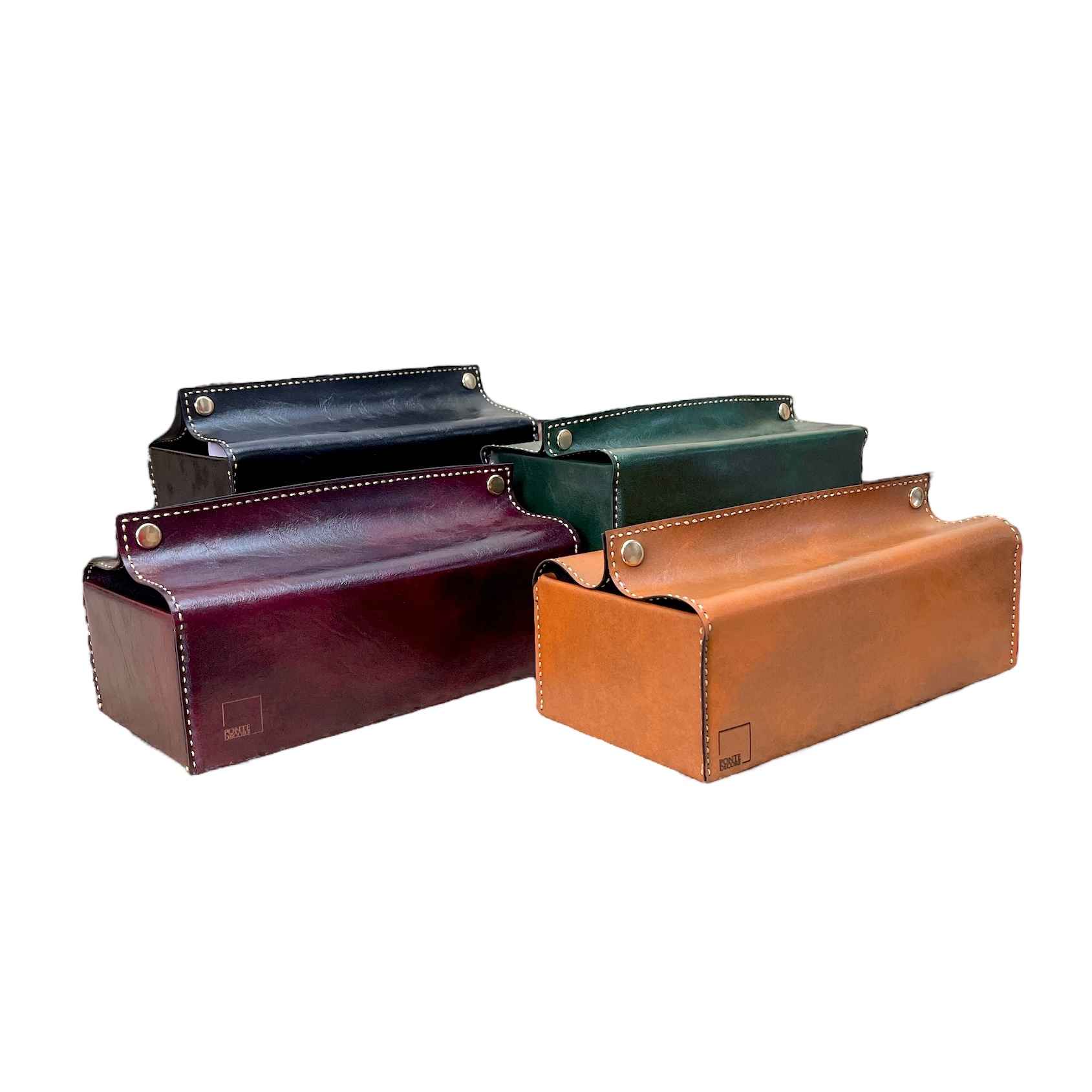 Price and Buy Leather Tissue Box Cover – Light Brown - Image 3