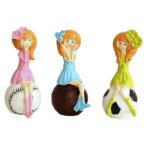 Price and Buy Leilpar Figurine Doll Set – Suitable for Bedroom Decor & Gift, Girl with Ball Design (3-Piece)