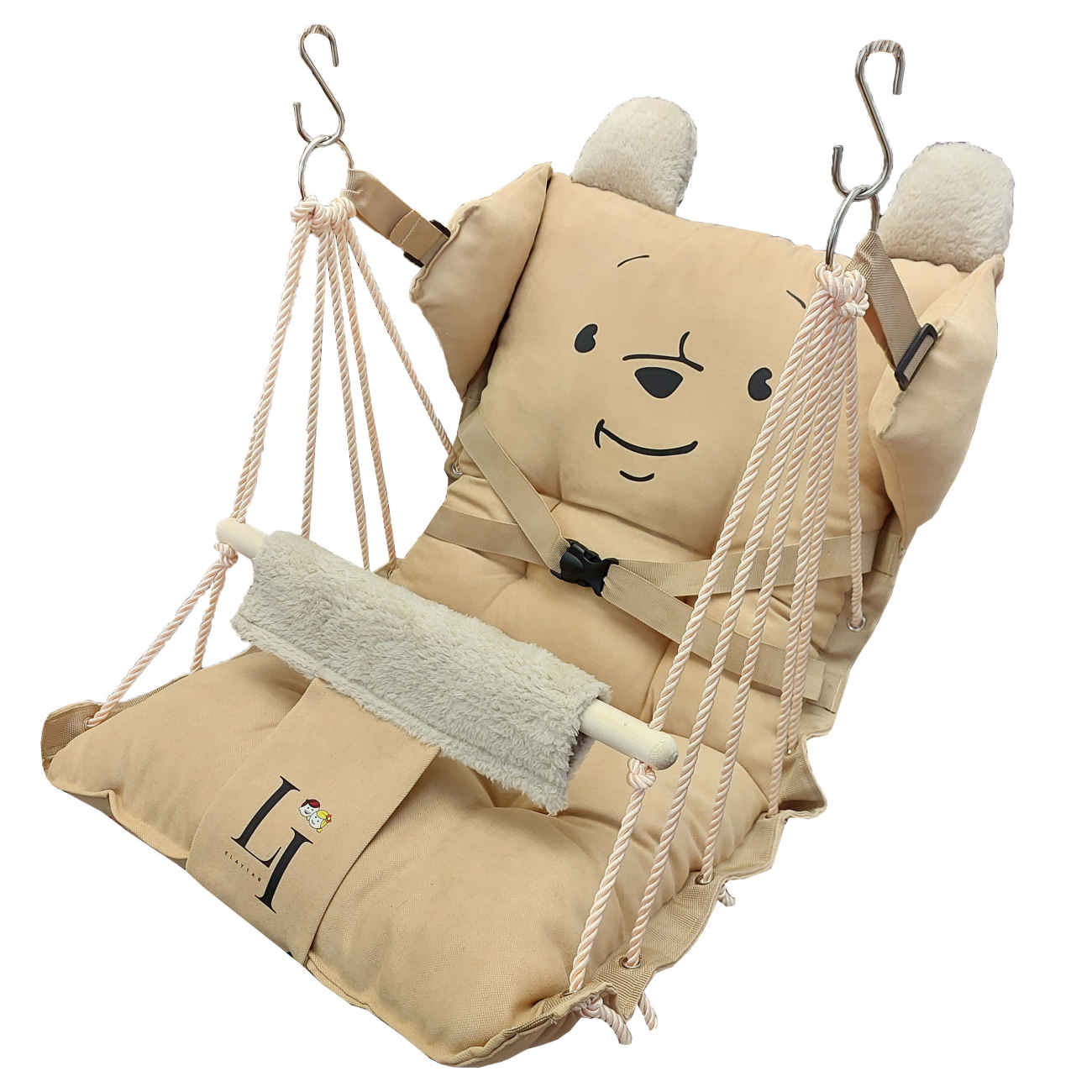 Price and Buy LI Baby Swing – Teddy Bear Design Soft Cotton Infant Hammock with Safety Belt & Adjustable Recline_6903836b714a0.jpeg Price and Buy LI Baby Swing – Teddy Bear Design Soft Cotton Infant Hammock with Safety Belt & Adjustable Recline - Image 5