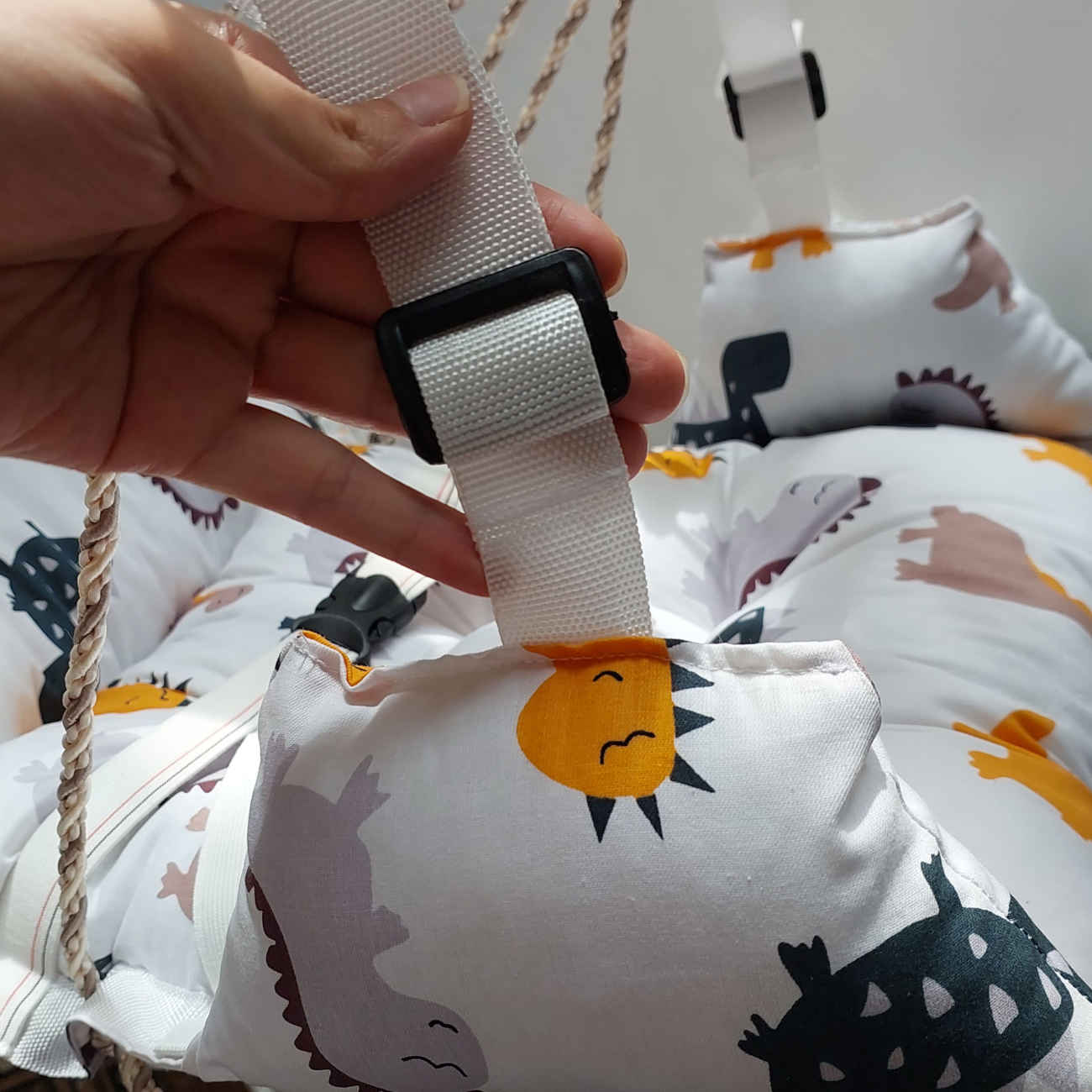 Price and Buy Light Blue Dinosaur Baby Swing – Soft & Safe & Travel-Friendly Hammock for Newborns and Toddlers_6903881e6a982.jpeg Price and Buy Light Blue Dinosaur Baby Swing – Soft & Safe & Travel-Friendly Hammock for Newborns and Toddlers - Image 3