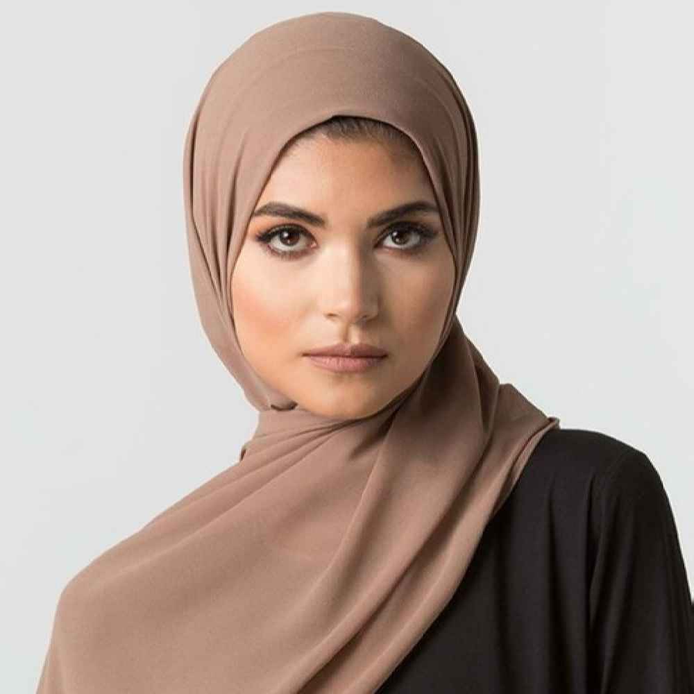 Price and Buy Light Brown Chiffon Shayla Hijab for Women - Image 3