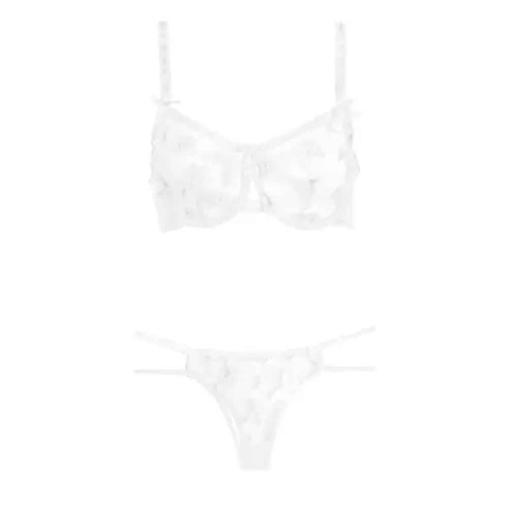 Price and Buy Lingerie Set Bra & Thong for Women Chic Butterfly-Designed - Image 3