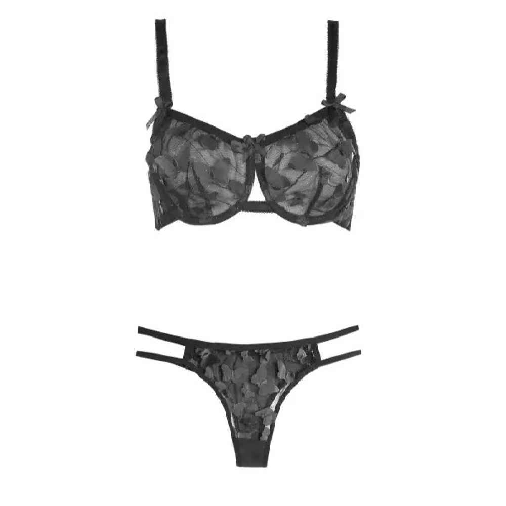 Price and Buy Lingerie Set Bra & Thong for Women Chic Butterfly-Designed - Image 7
