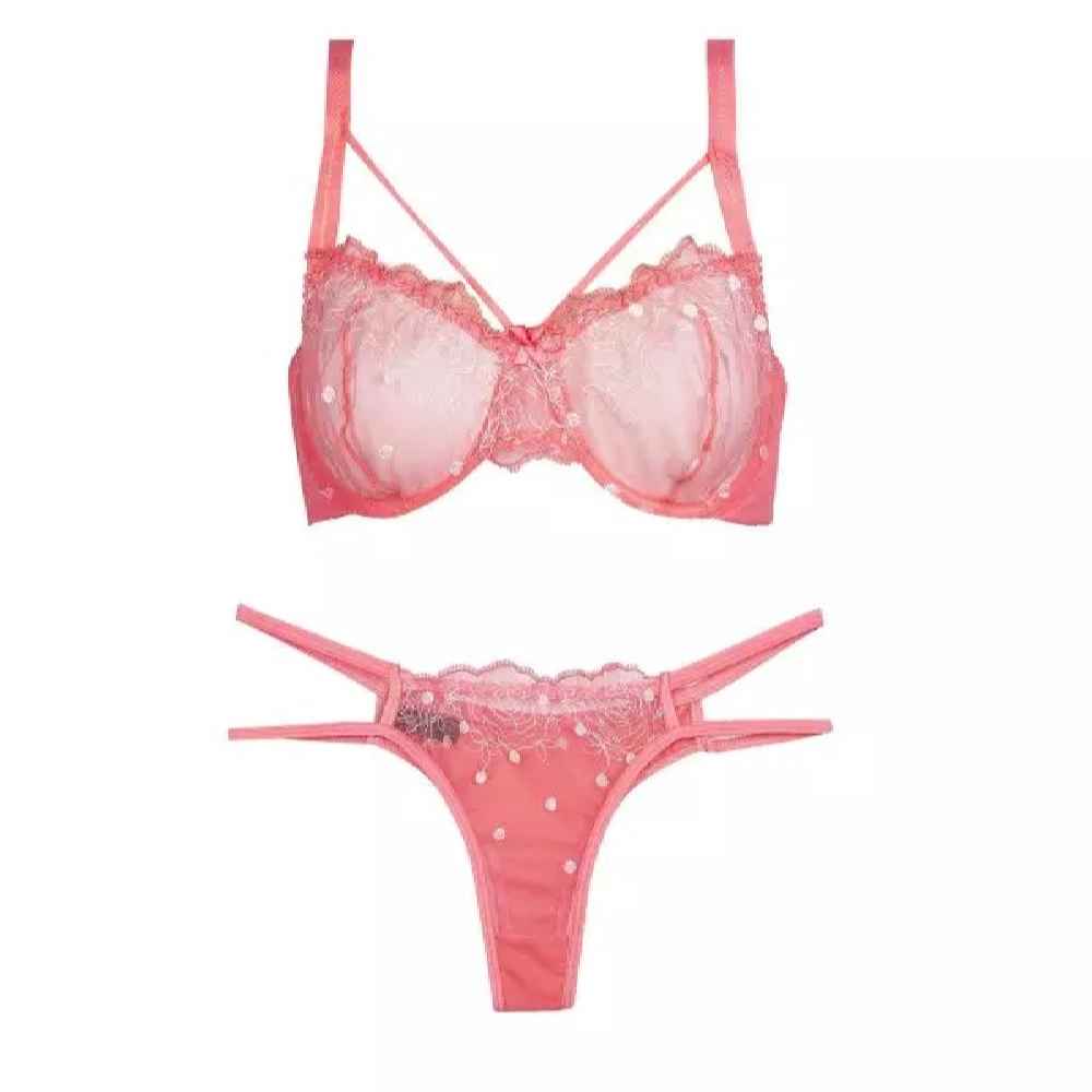 Price and Buy Lingerie Set Lace Bra & Thong for Women Two Pieces - Image 3