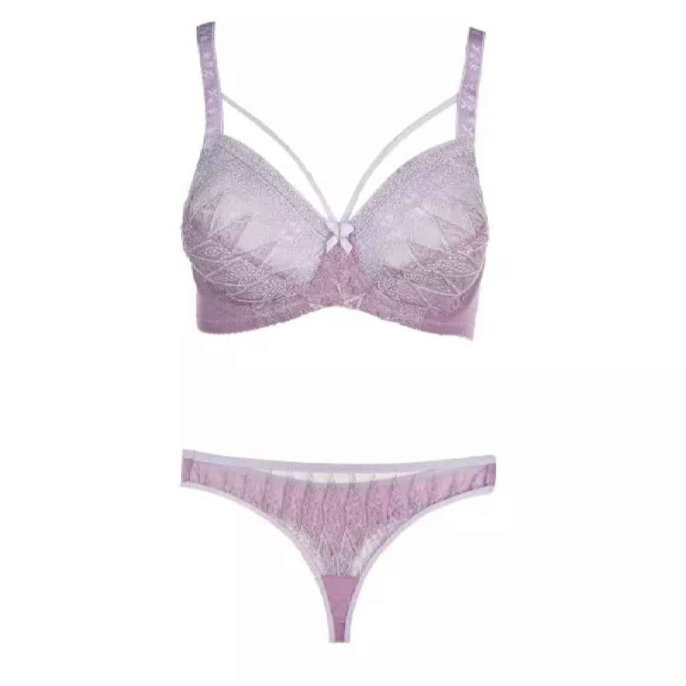 Price and Buy Lingerie Set Lace Bra & Thong With Dentelle Embroidery 2 pcs
