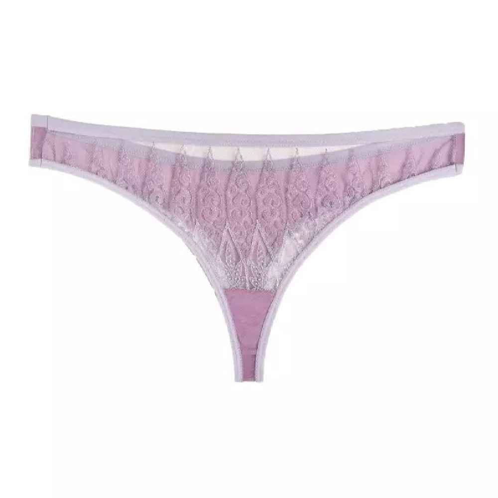 Price and Buy Lingerie Set Lace Bra & Thong With Dentelle Embroidery 2 pcs - Image 5