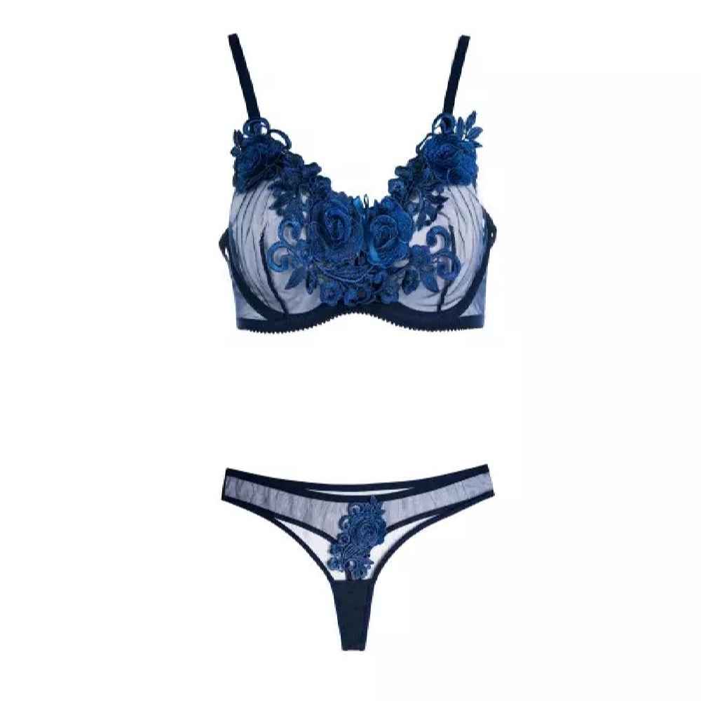 Price and Buy Lingerie Set Sexy Bra & Thong Guipure patchwork Floral-Designed - Image 3