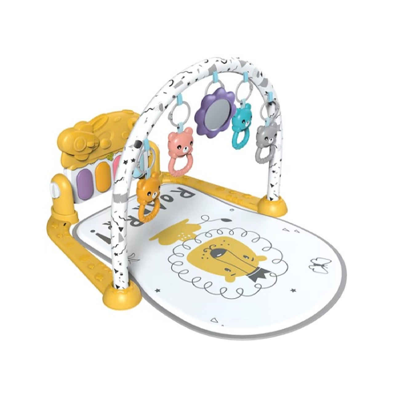 Price and Buy Lion Theme Baby Activity Mat with Hanging Toys and Sound_6903a3cf2e10f.jpeg Price and Buy Lion Theme Baby Activity Mat with Hanging Toys and Sound - Image 1