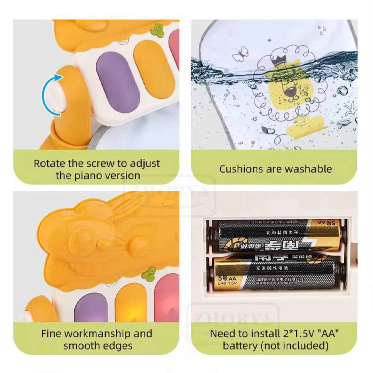 Price and Buy Lion Theme Baby Activity Mat with Hanging Toys and Sound_6903a3da86506.jpeg Price and Buy Lion Theme Baby Activity Mat with Hanging Toys and Sound - Image 6