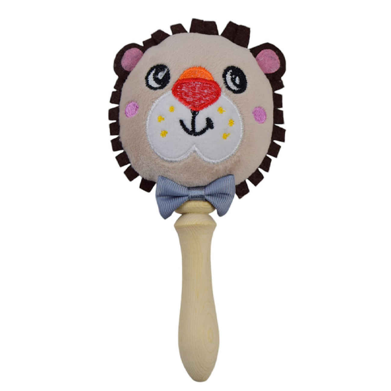 Price and Buy Lion-Themed Baby Rattle with Wooden Handle – Safe & Fun Toy for Infants_690380da097a9.jpeg Price and Buy Lion-Themed Baby Rattle with Wooden Handle – Safe & Fun Toy for Infants - Image 1