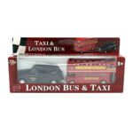 Price and Buy London Bus & Taxi Die-Cast Model Set – Classic UK Vehicle Collection – 2 Pieces - Image 3