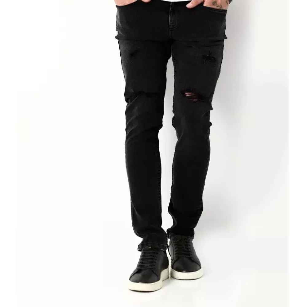 Price and Buy Long Length Jeans in Black Slim Fit for Daily Wear