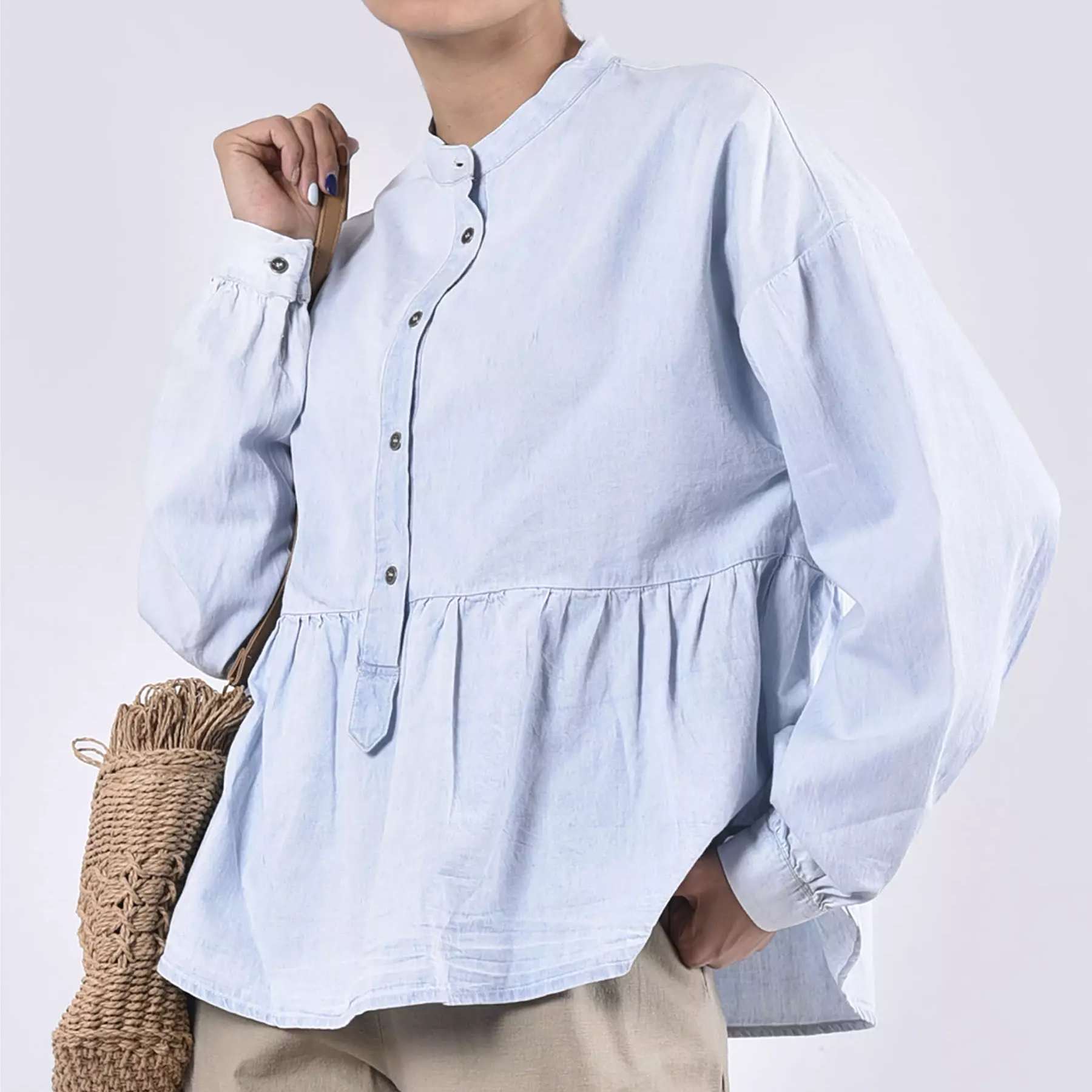 Price and Buy Long Sleeve Peplum Blouse for Women - Image 3