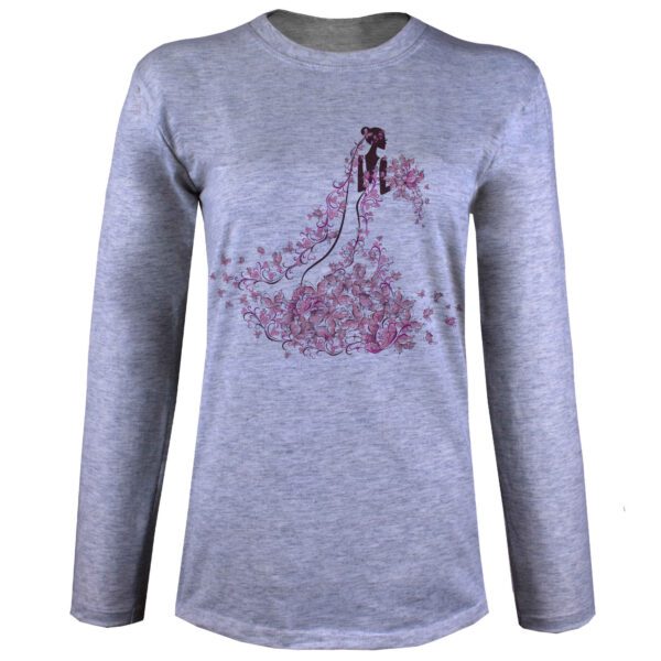 Price and Buy Long Sleeve T-Shirt for Women with Floral Printed Design_690045bf5893a.jpeg Price and Buy Long Sleeve T-Shirt for Women with Floral Printed Design
