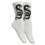 Price and Buy Long Stem Socks with Black Dragon Pattern – Stylish & Comfortable