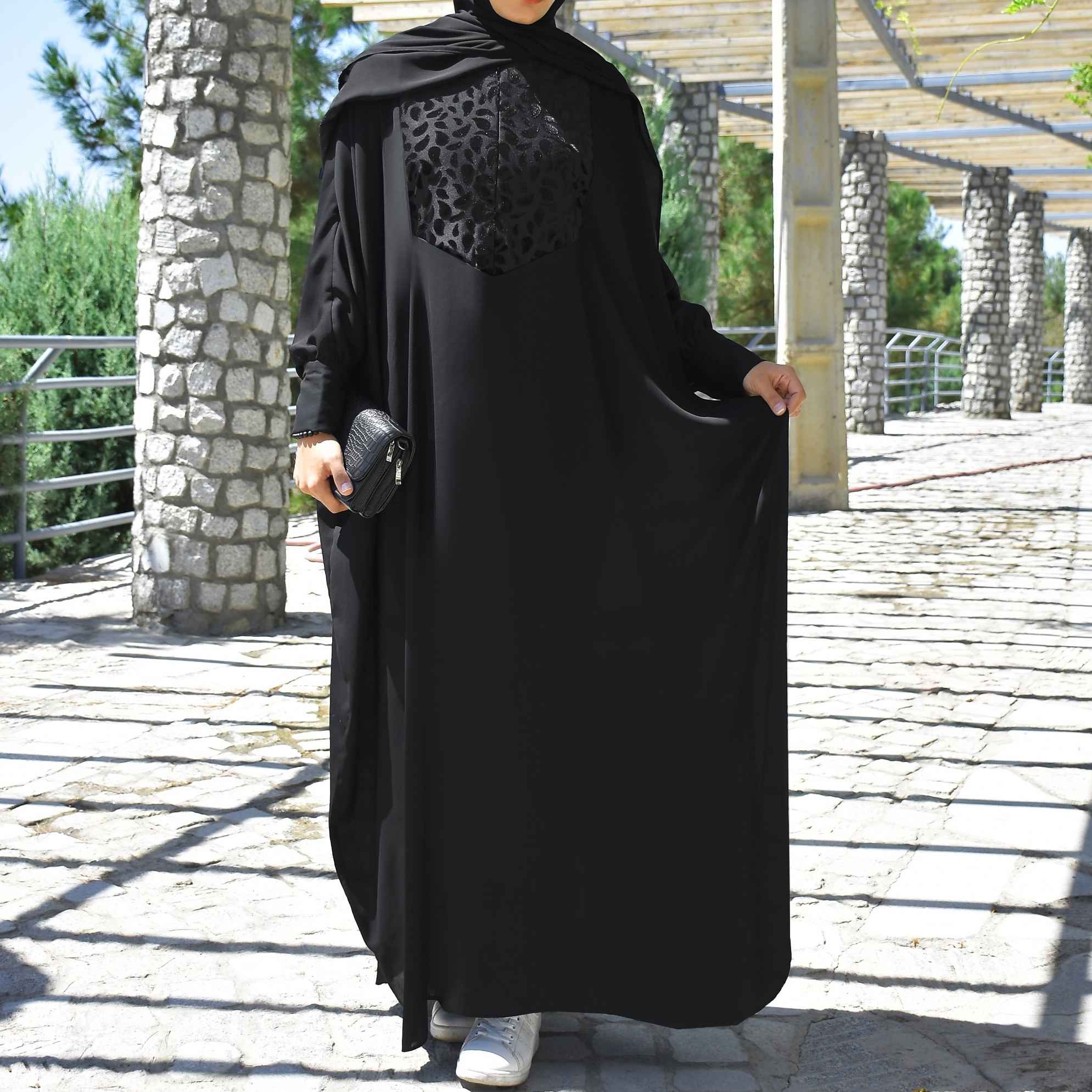 Price and Buy Loose Fit Abaya for Muslim Women in Black - Image 5