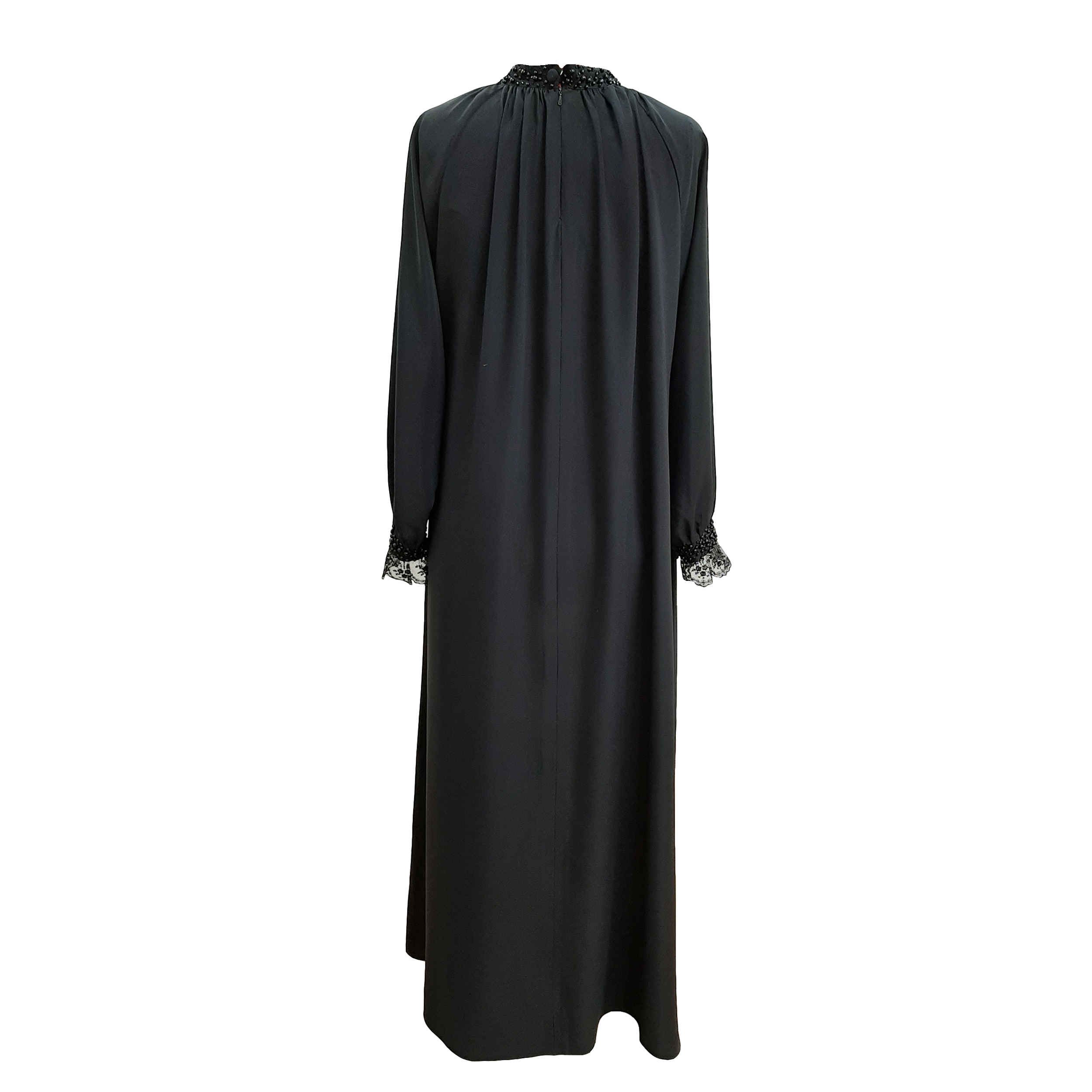 Price and Buy Loose Fit Abaya for Muslim Women with Belt in Black - Image 6
