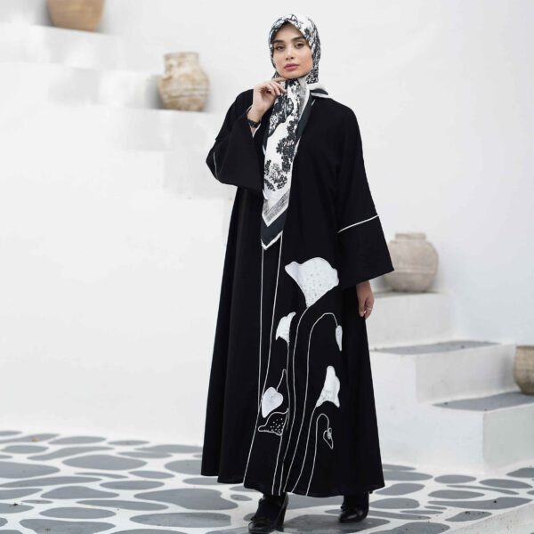 Price and Buy Loose Fit Abaya for Muslim Women with White Piping Design_68ffe72469b1d.jpeg Price and Buy Loose Fit Abaya for Muslim Women with White Piping Design