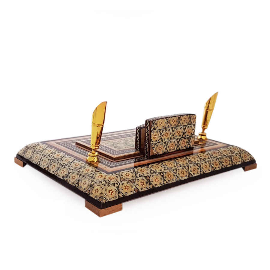 Price and Buy Lux Style – Persian Khatamkari Wooden Pen Holder for Elegant Desks - Image 3