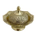 Price and Buy Luxurious Brass Sugar Bowl with Detailed Lid