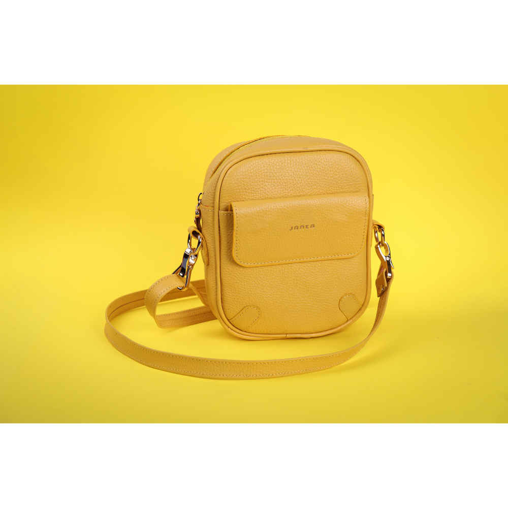 Price and Buy Luxurious Handcrafted Leather Crossbody Bag – Yellow Janta Edition - Image 3
