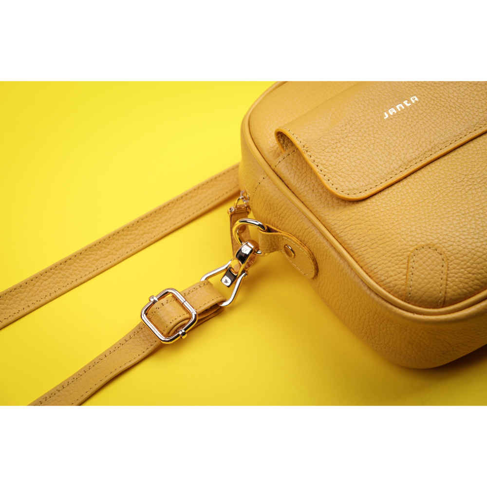 Price and Buy Luxurious Handcrafted Leather Crossbody Bag – Yellow Janta Edition - Image 4