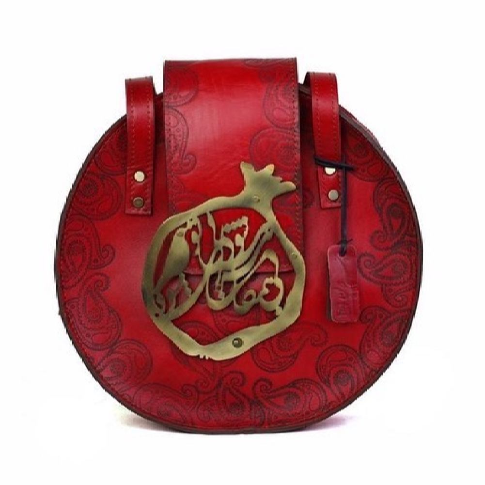 Price and Buy Luxurious Handcrafted Leather Crossbody Shoulder Bag – Persian Anar Design - Image 3