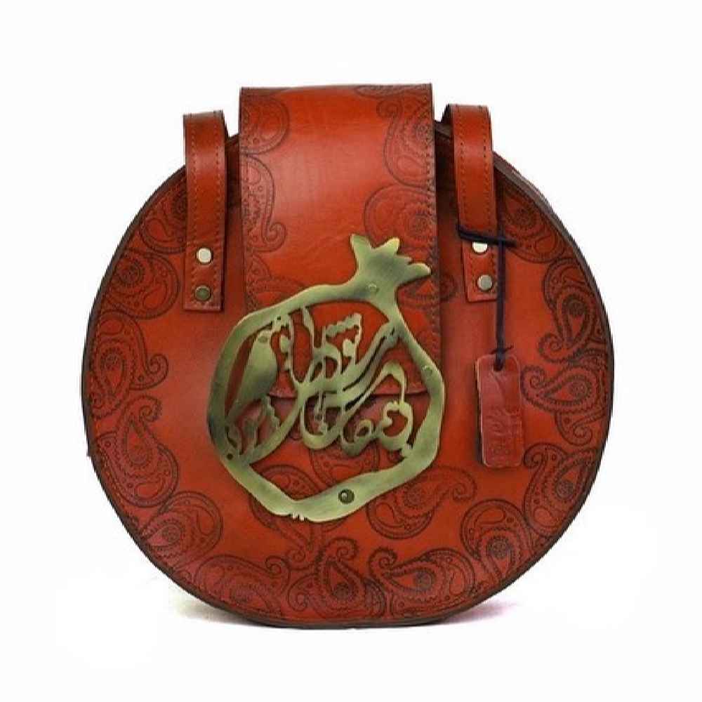Price and Buy Luxurious Handcrafted Leather Crossbody Shoulder Bag – Persian Anar Design - Image 4