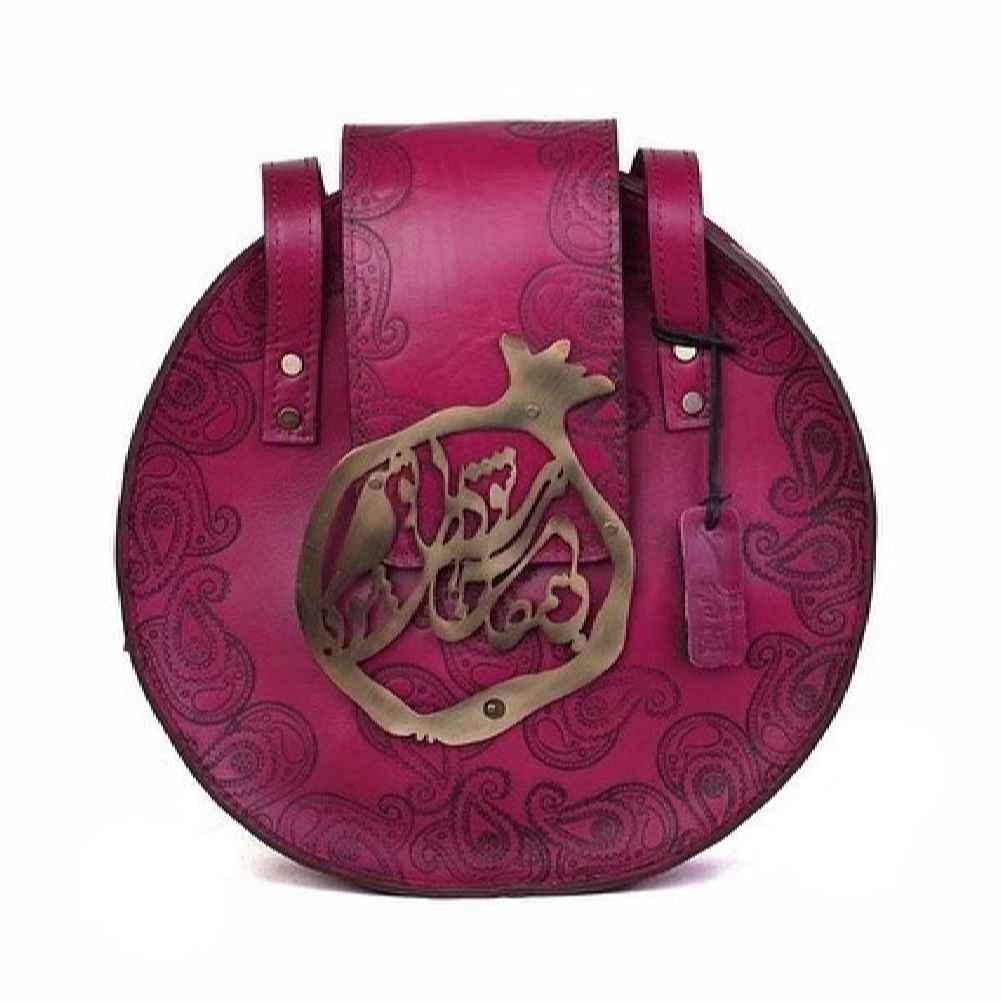 Price and Buy Luxurious Handcrafted Leather Crossbody Shoulder Bag – Persian Anar Design - Image 5