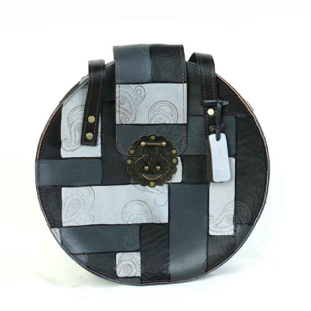 Price and Buy Luxurious Handcrafted Leather Crossbody Shoulder Bag – Round Edition - Image 4