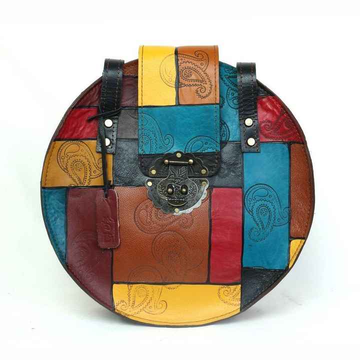 Price and Buy Luxurious Handcrafted Leather Crossbody Shoulder Bag – Round Edition - Image 5
