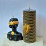 Price and Buy Luxury Handmade Cylindrical Candle – Cylindrical & Natalie Large Size with Unique Design (2x) - Image 3