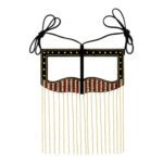 Price and Buy Luxury Handmade Rhinestone Burqa for Women – Gold Hanging Detail