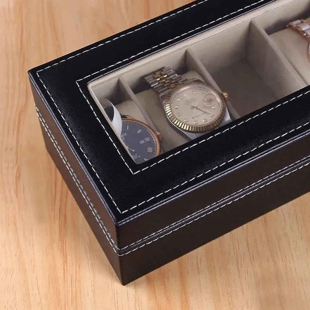Price and Buy Luxury Leather Watch Box – 5 Slots - Image 4