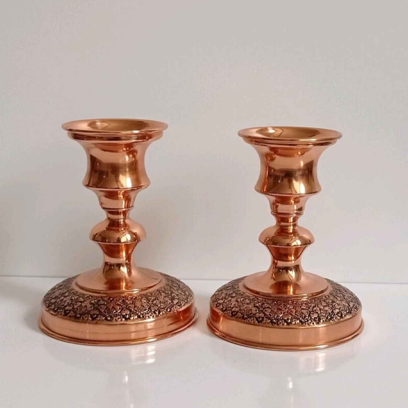 Price and Buy Luxury Persian Copper Mirror Frame and Candle Stand Set - Image 4