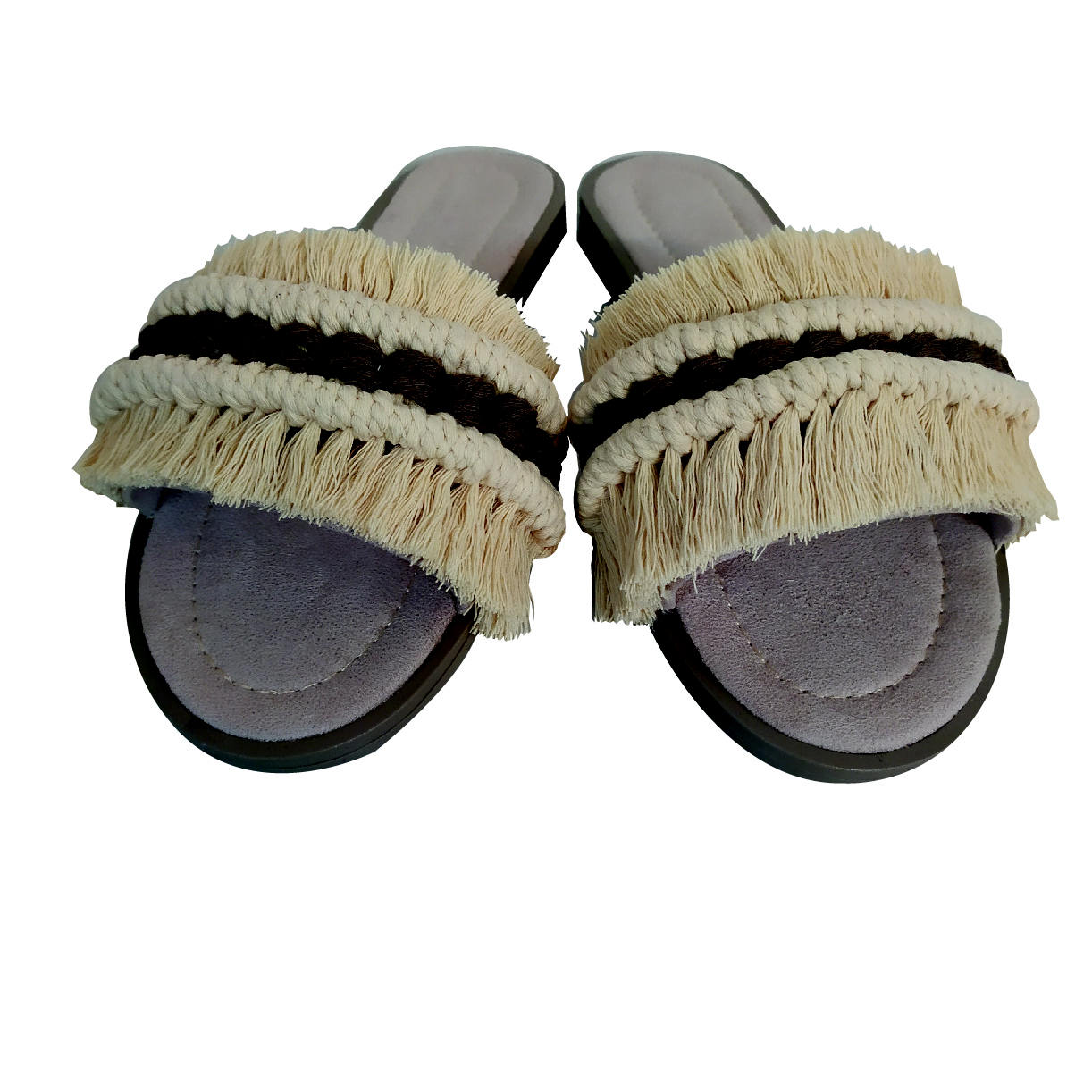 Price and Buy Macrame Boho Chic Flat Slippers for Women Model Baft - Image 4