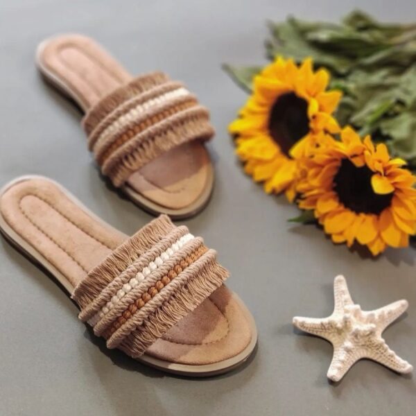 Price and Buy Macrame Boho Chic Flat Slippers for Women Model Starfish_6900687989c2e.jpeg Price and Buy Macrame Boho Chic Flat Slippers for Women Model Starfish