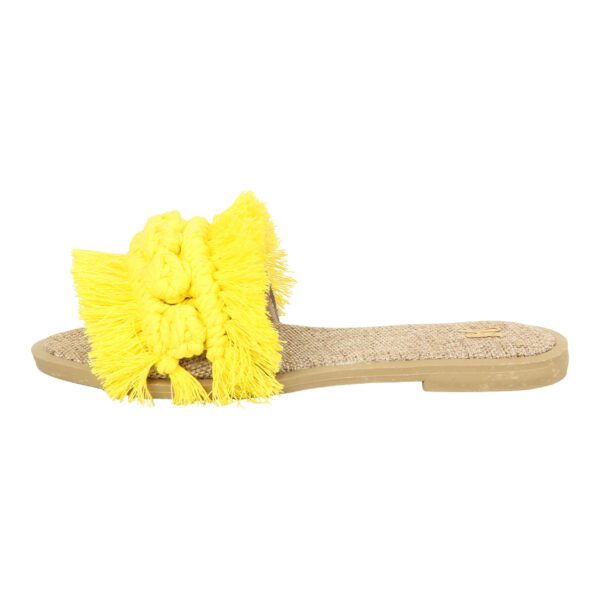 Price and Buy Macrame Boho Chic Slippers for Women in Yellow_69000b165ece6.jpeg Price and Buy Macrame Boho Chic Slippers for Women in Yellow