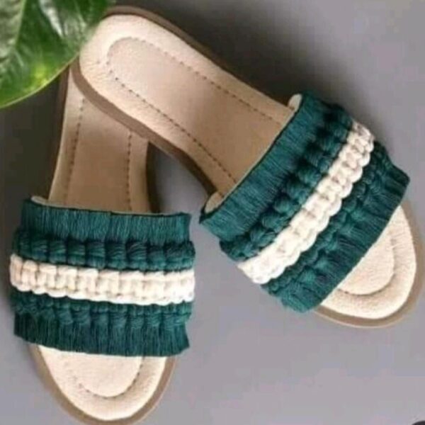Price and Buy Macrame Boho Chic Slippers for Women Model Flat