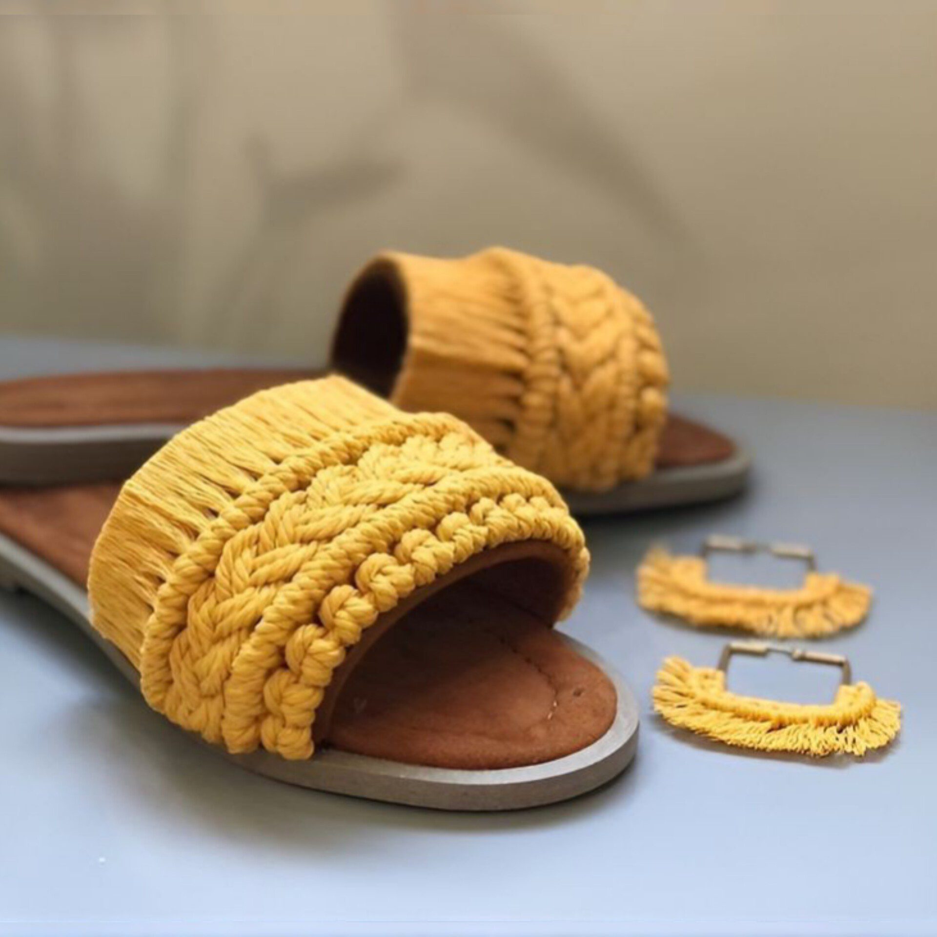 Price and Buy Macramé Boho Chic Slippers for Women Model Sepideh